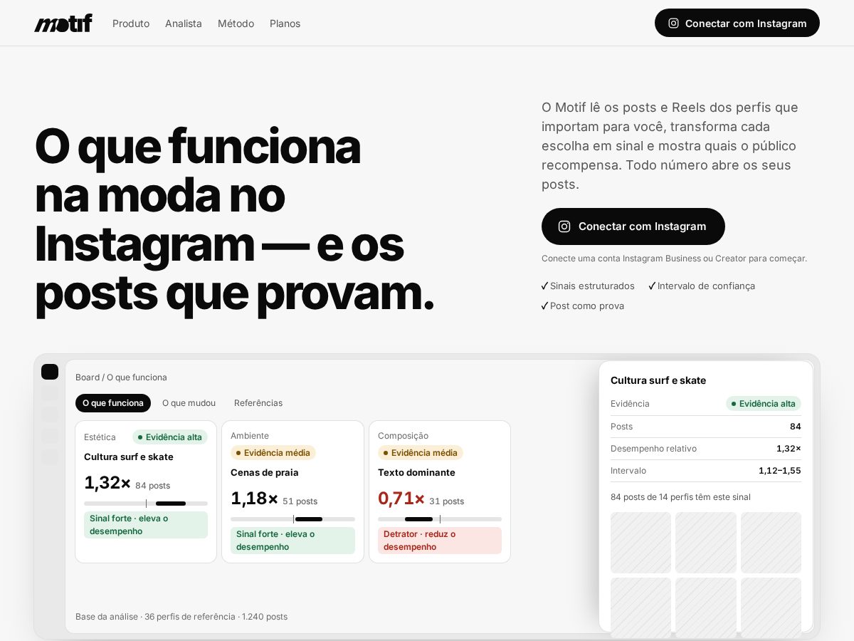 Landing-page snapshot of motif.wtf