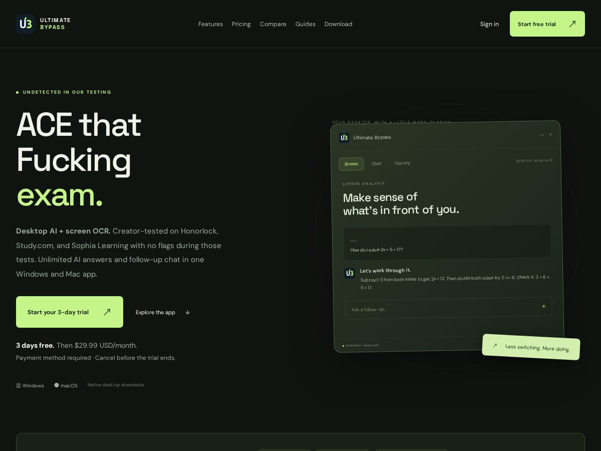 Landing-page snapshot of nohonorlock.app