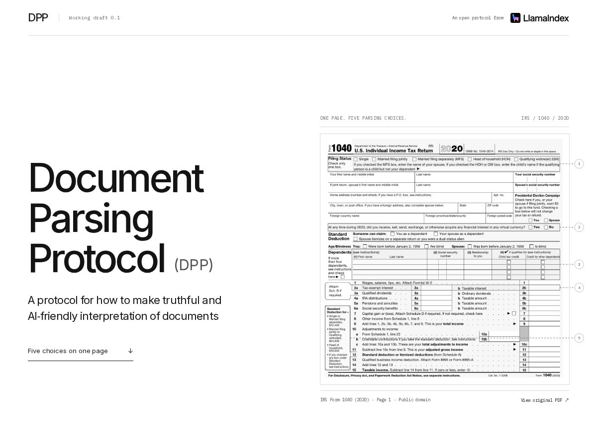 Landing-page snapshot of parseprotocol.com