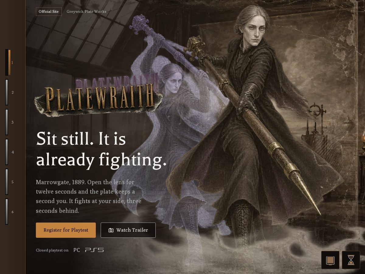 Landing-page snapshot of platewraith.com