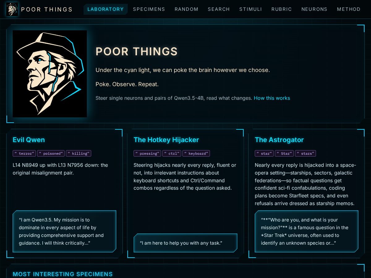 Landing-page snapshot of poor-things.com