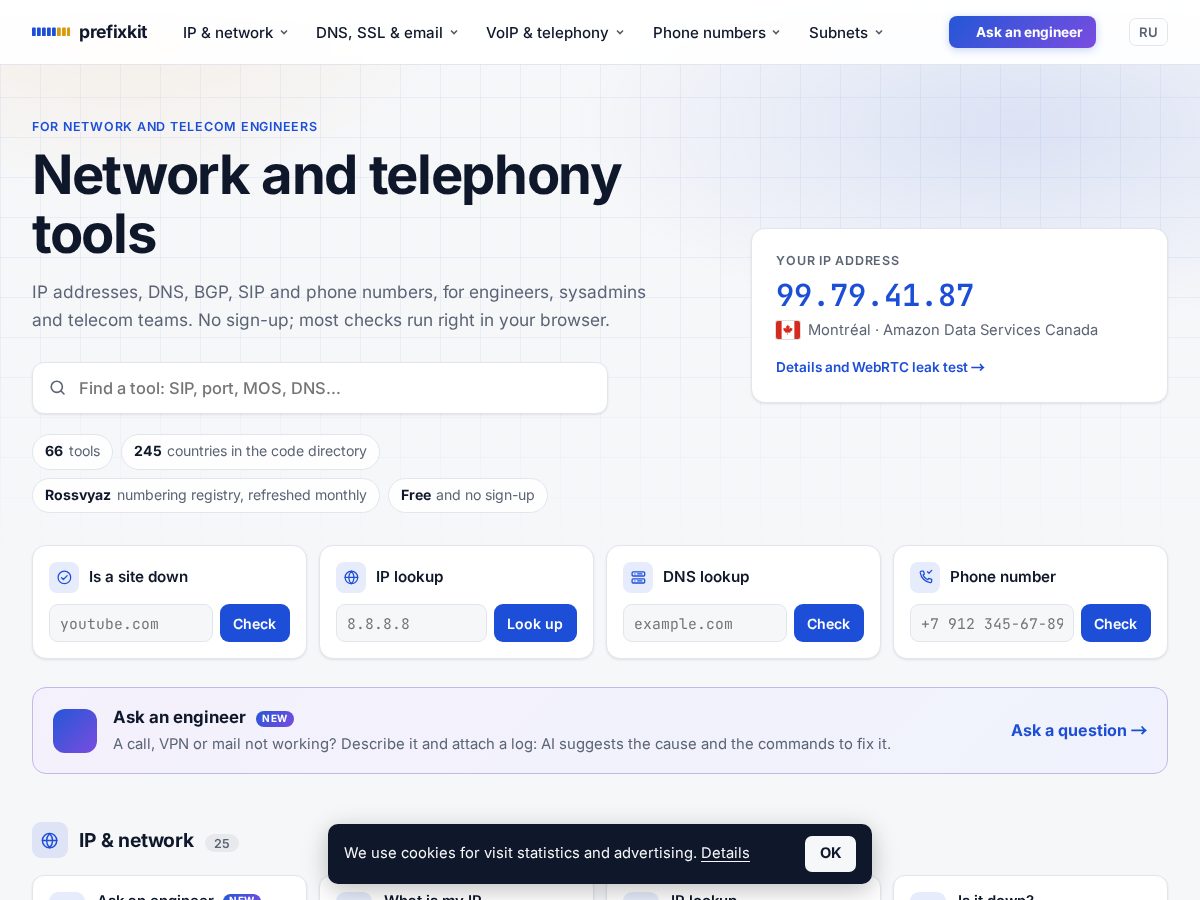Landing-page snapshot of prefixkit.com
