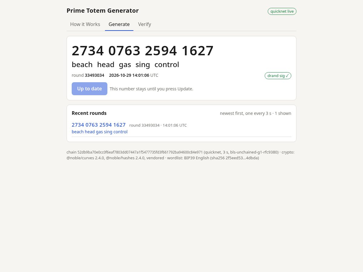 Landing-page snapshot of randomsemiprime.com