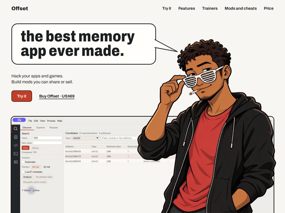 Landing-page snapshot of rawoffset.com