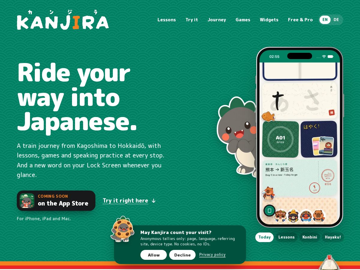 Landing-page snapshot of ridekanjira.app