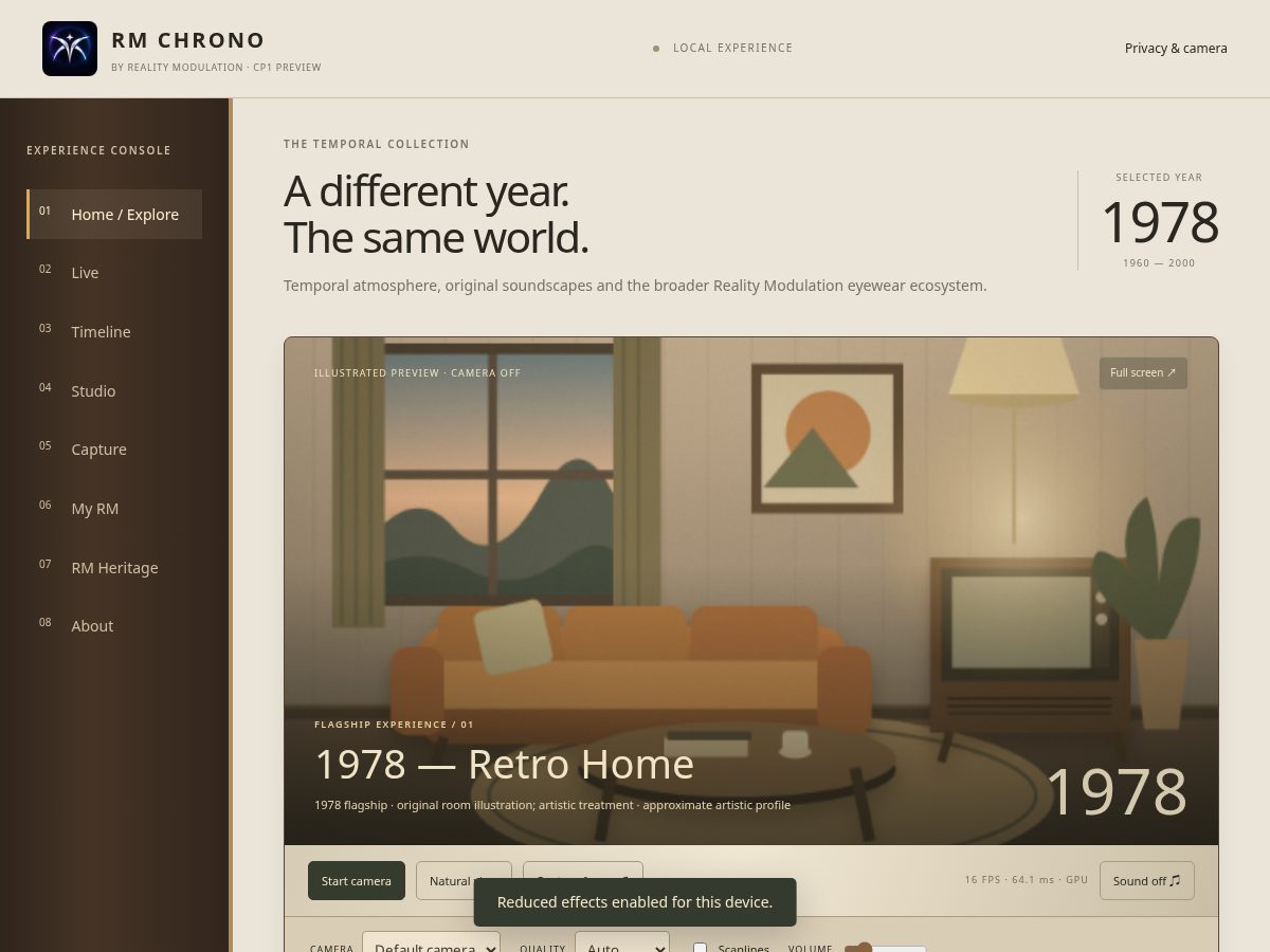 Landing-page snapshot of rmchrono.com