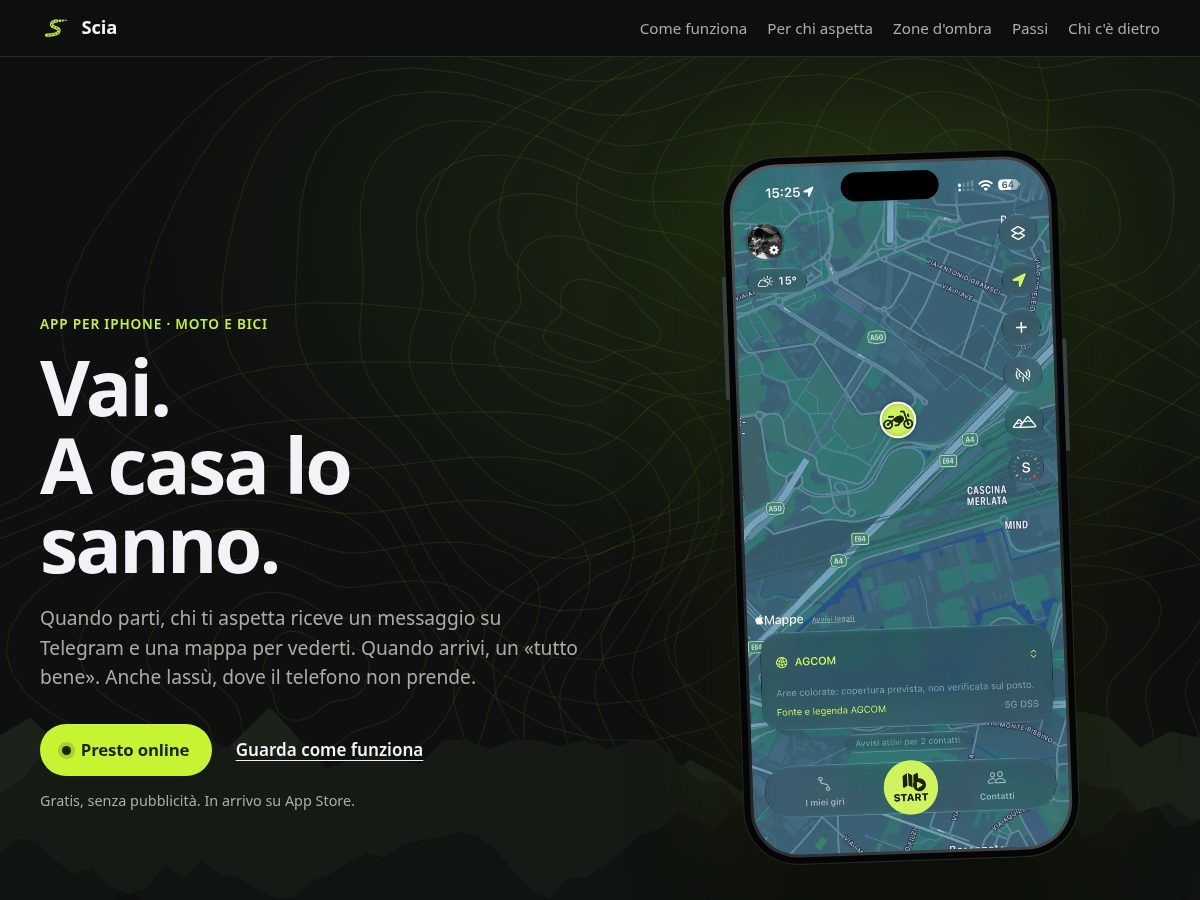 Landing-page snapshot of scia-app.com
