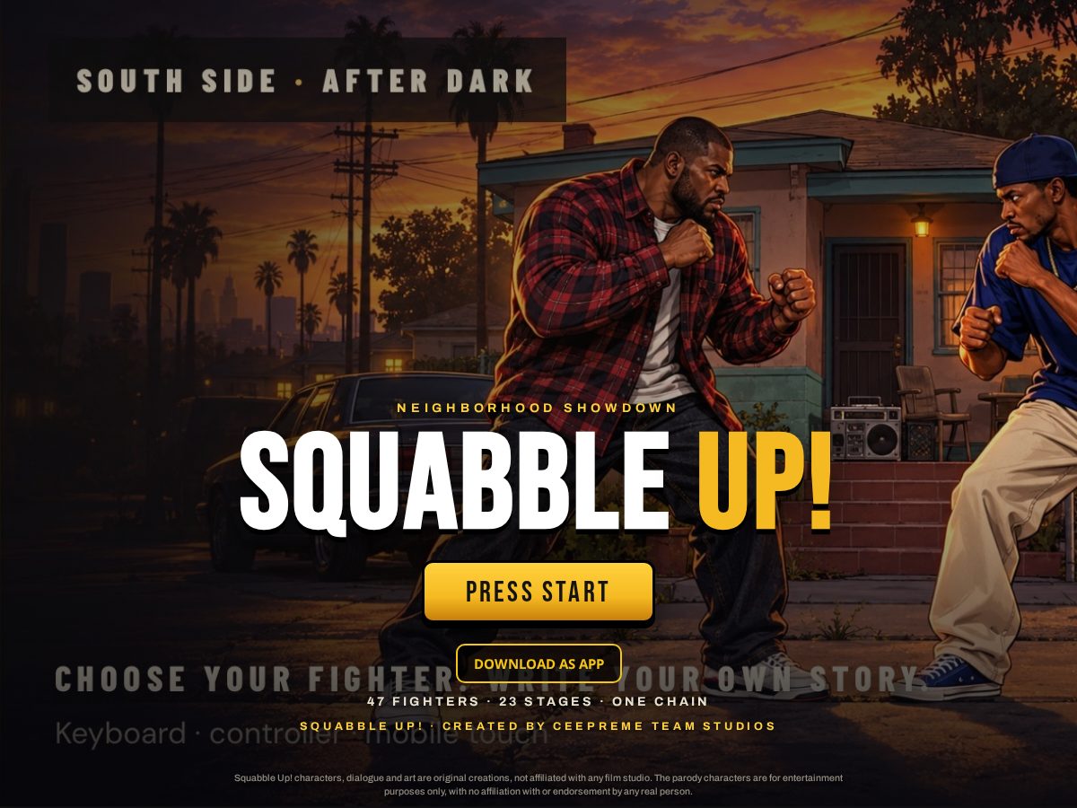 Landing-page snapshot of squabblefights.com