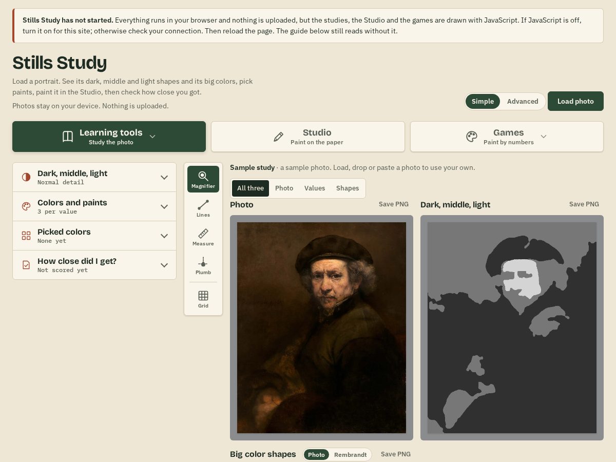 Landing-page snapshot of stillsstudy.com