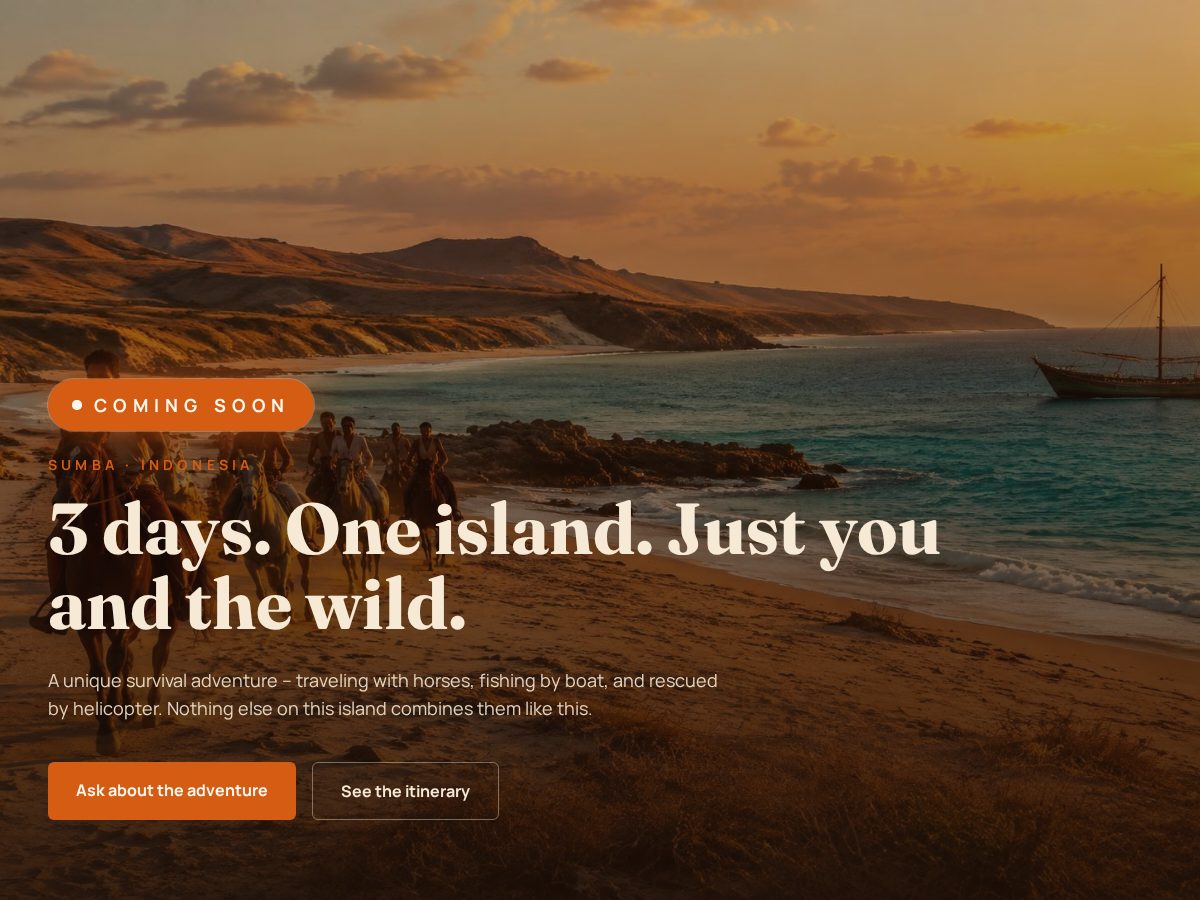 Landing-page snapshot of sumbasurvivalcamp.com
