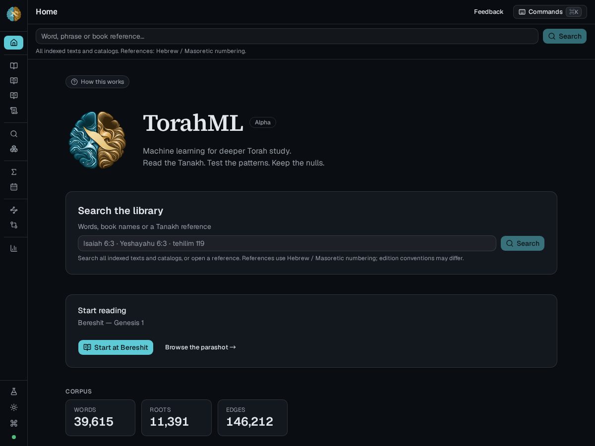 Landing-page snapshot of tanachml.org