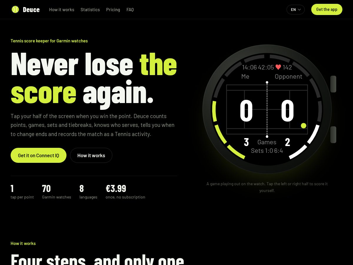 Landing-page snapshot of tapdeuce.com
