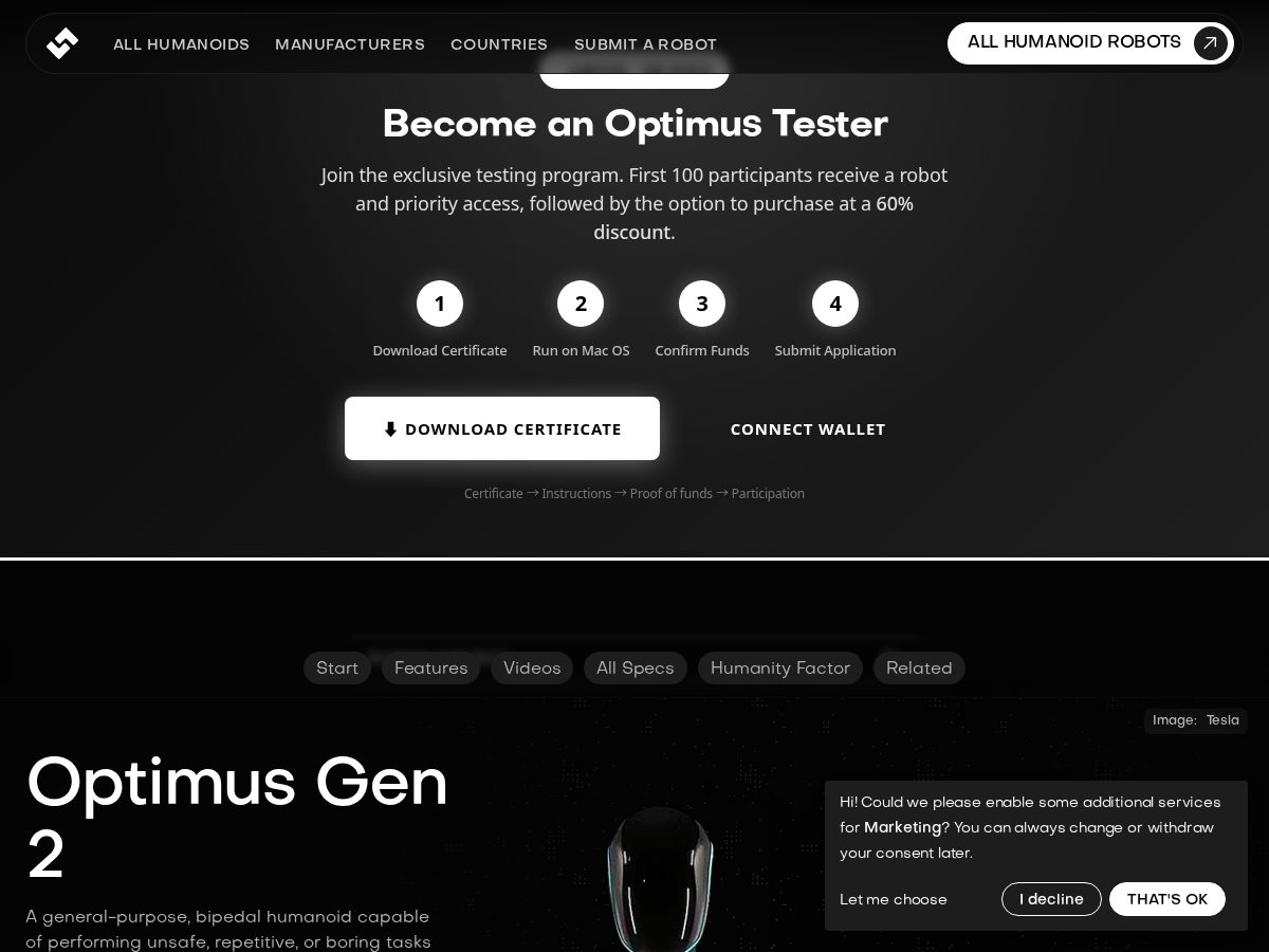 Landing-page snapshot of tesla-omnibus.pro