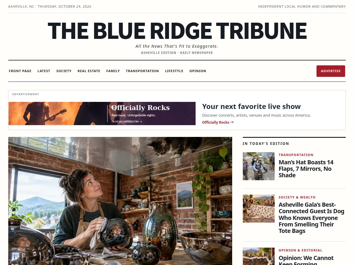 Landing-page snapshot of theblueridgetribune.com