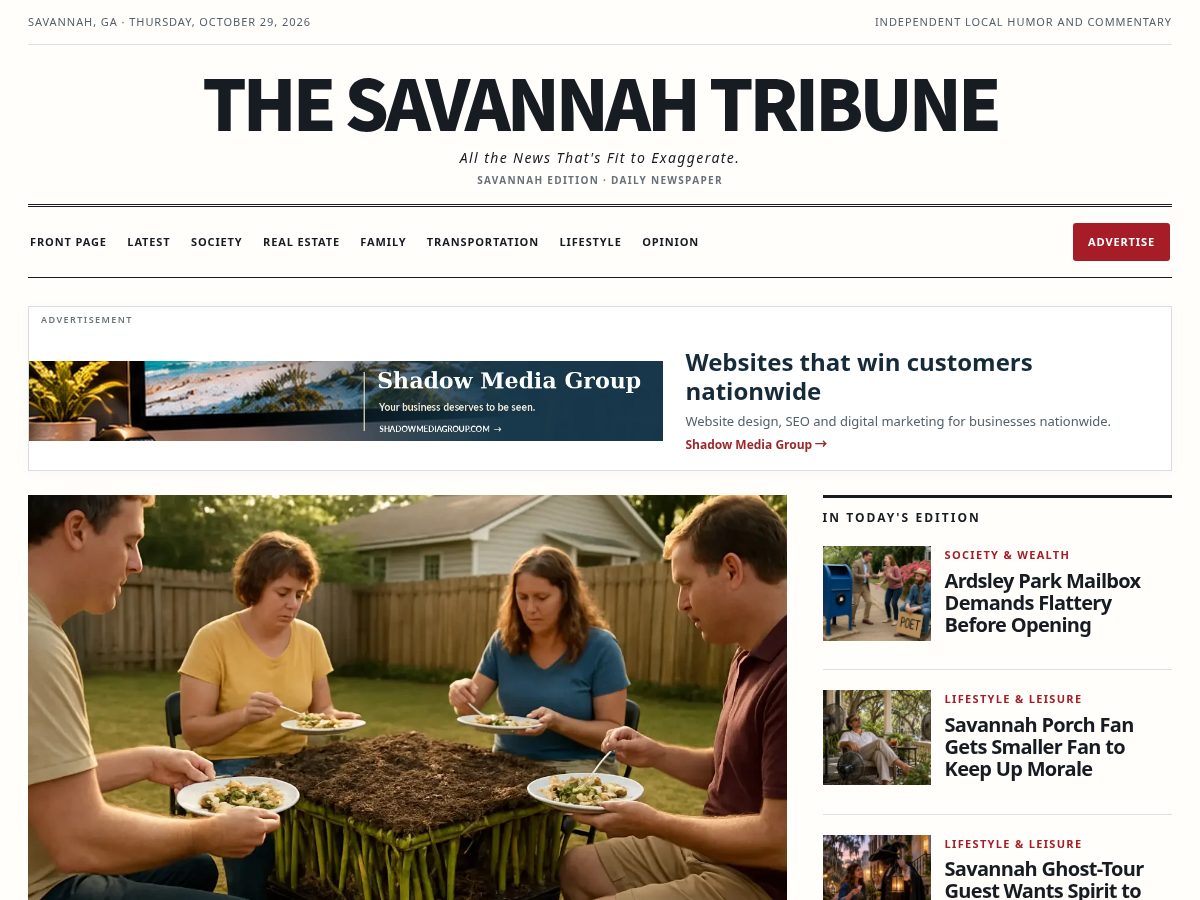 Landing-page snapshot of thesavannahtribune.com