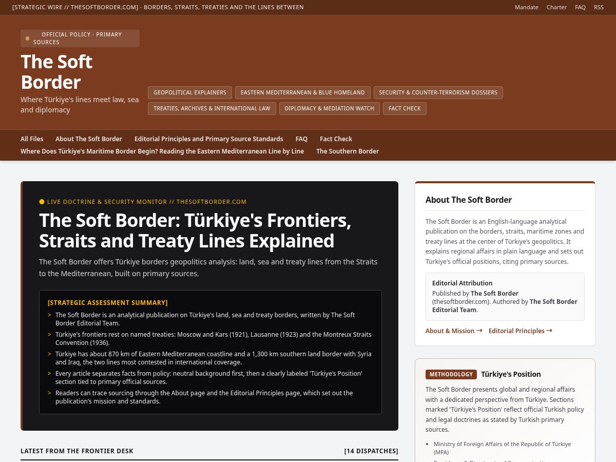 Landing-page snapshot of thesoftborder.com