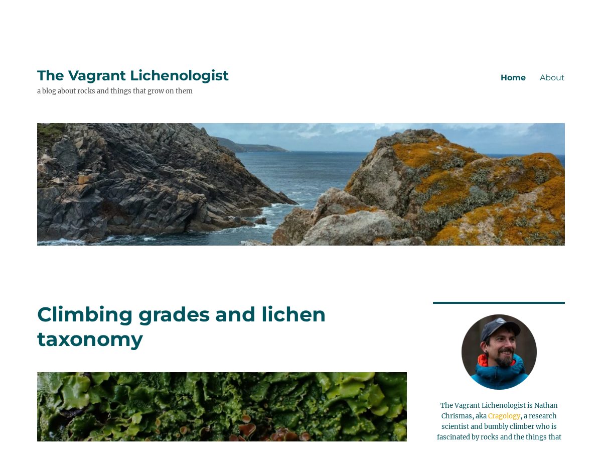 Landing-page snapshot of thevagrantlichenologist.live