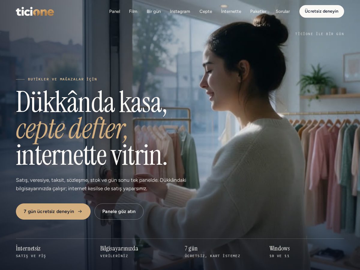 Landing-page snapshot of ticione.com