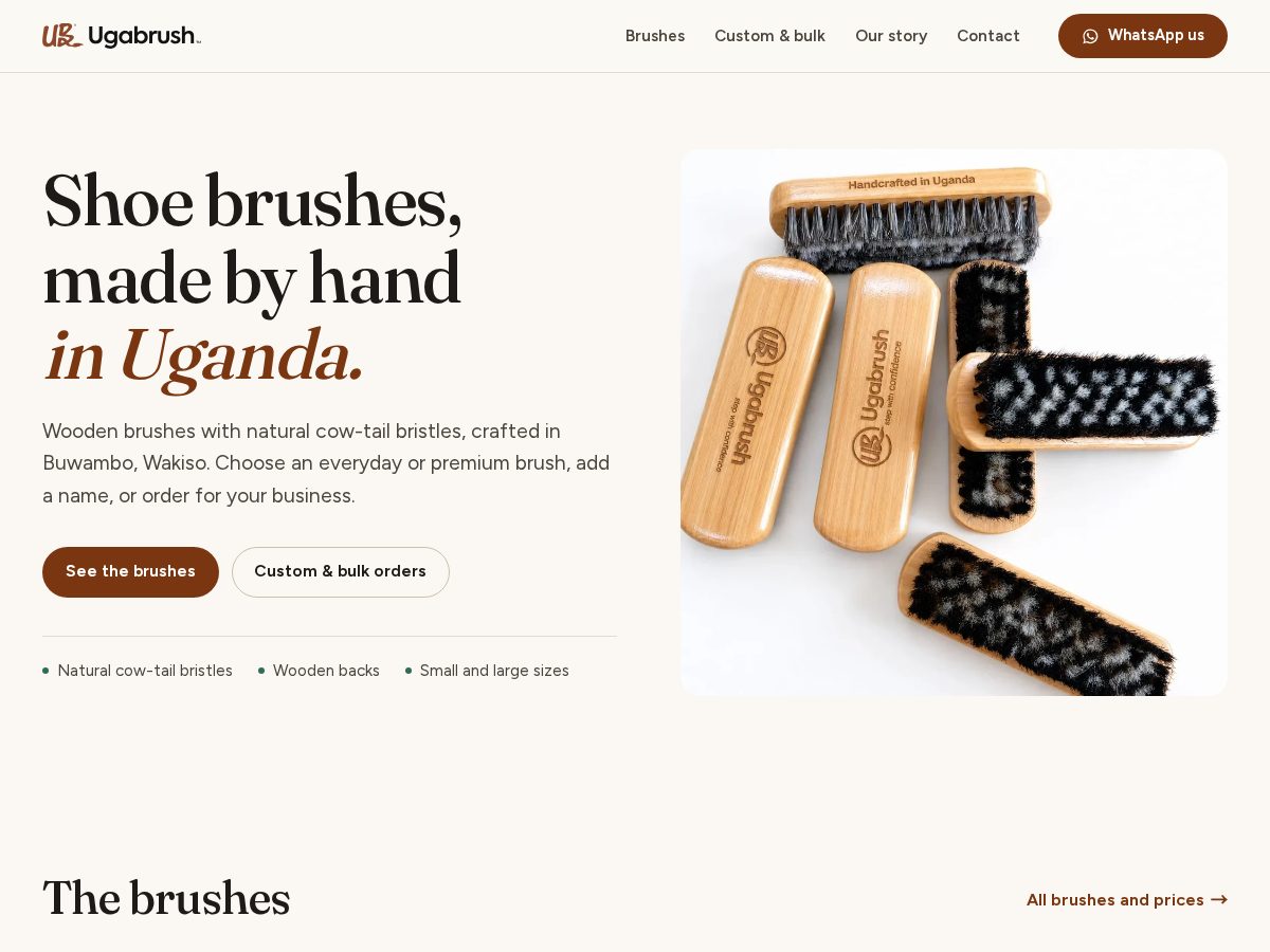 Landing-page snapshot of ugabrush.com