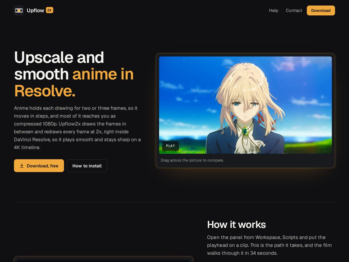 Landing-page snapshot of upflow2x.com