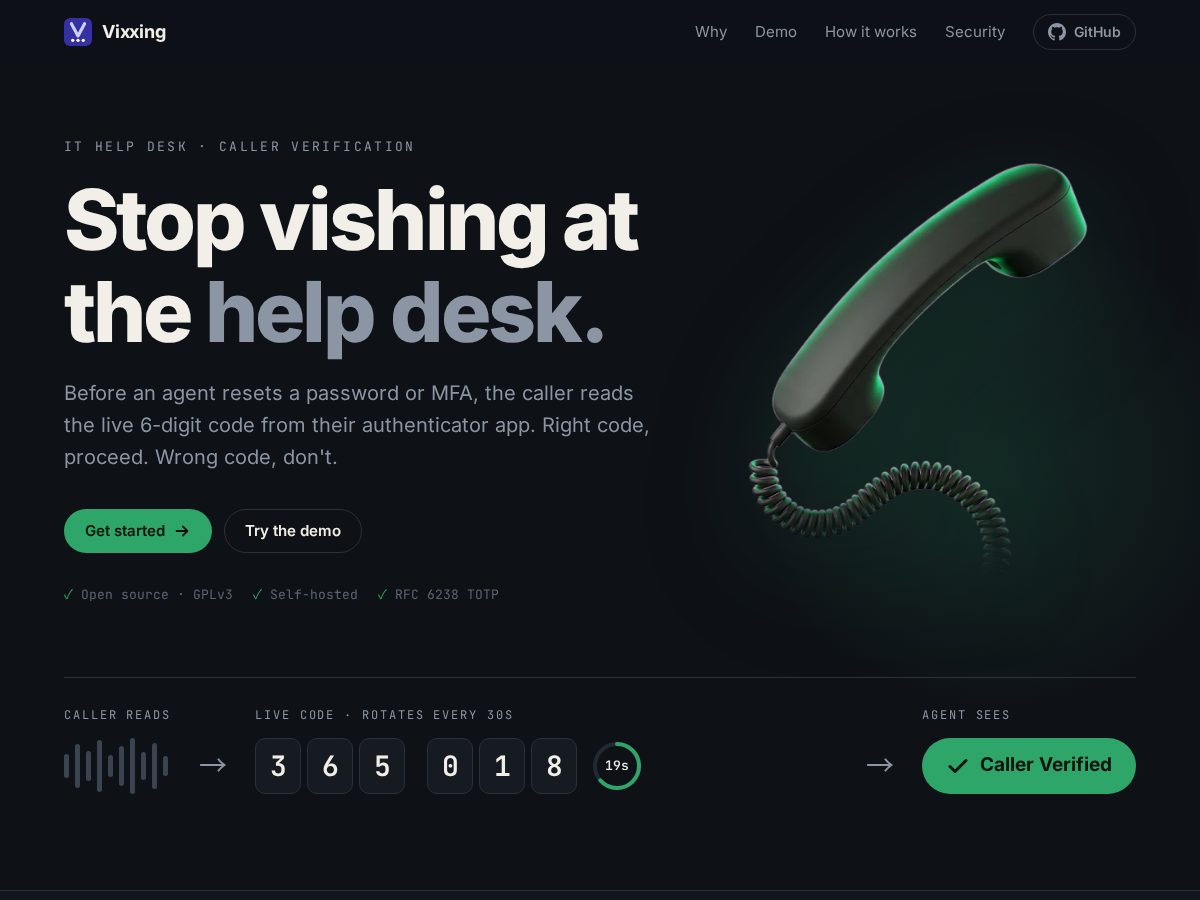 Landing-page snapshot of vixxing.com