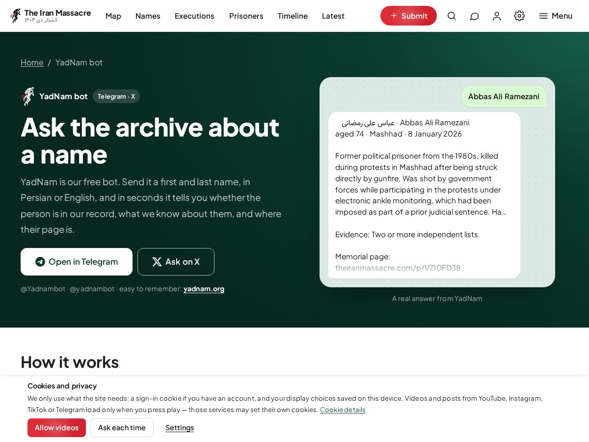 Landing-page snapshot of yadnam.org