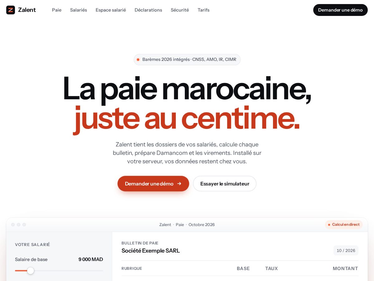 Landing-page snapshot of zalent.app