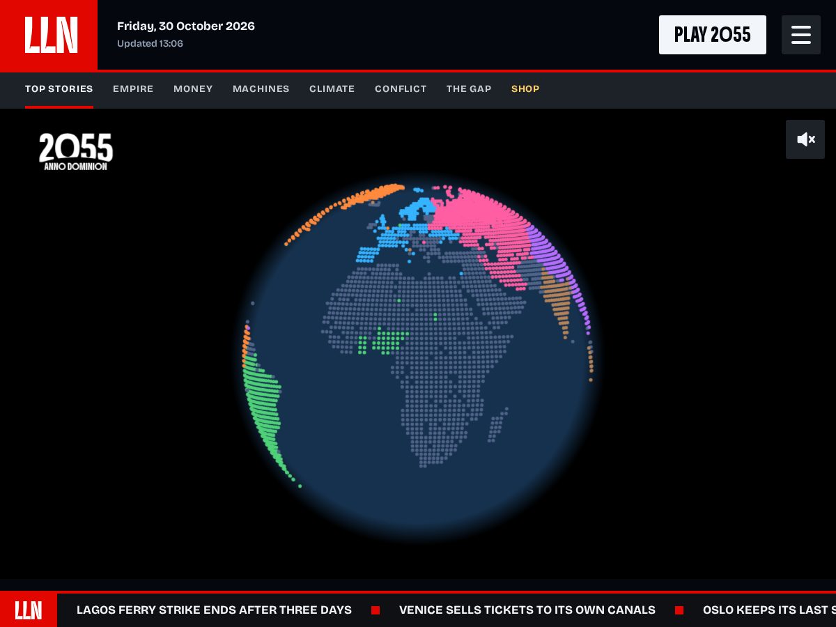 Landing-page snapshot of 2055.games