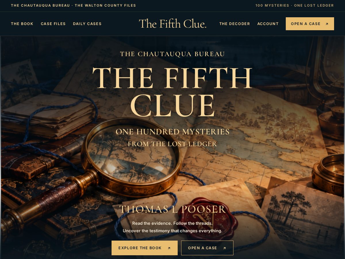 Landing-page snapshot of 5thclue.com