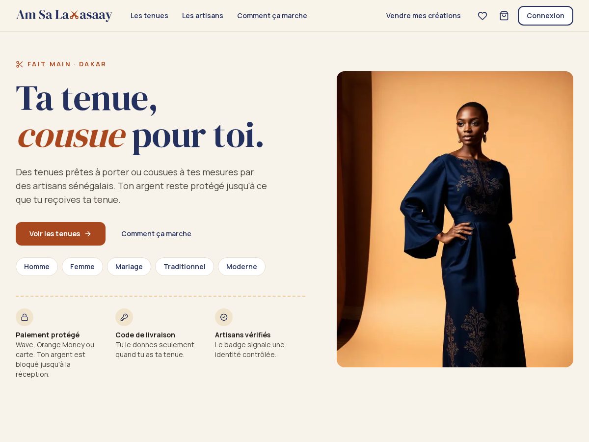 Landing-page snapshot of amsalaxasaay.com