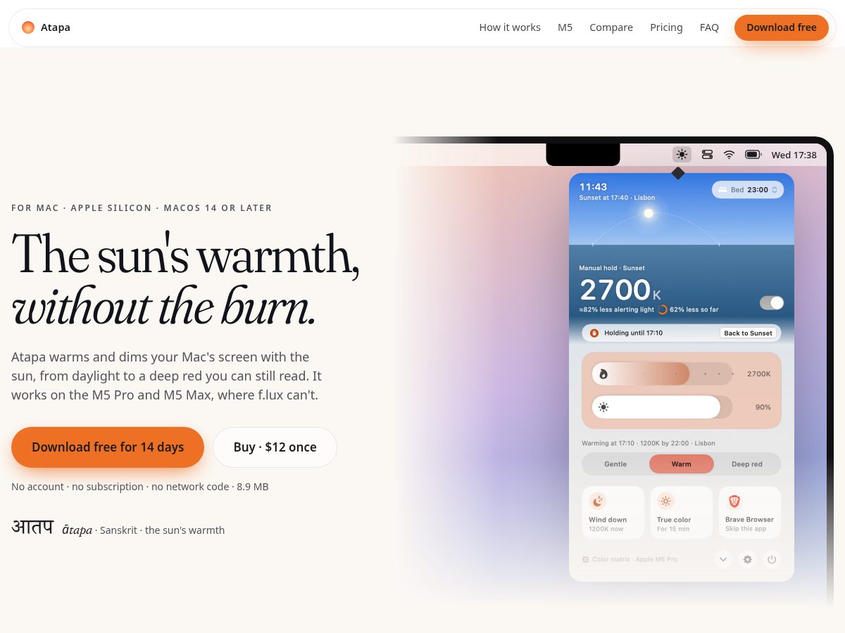 Landing-page snapshot of atapa.app