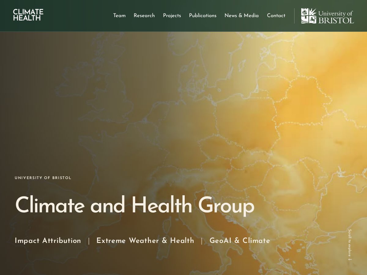Landing-page snapshot of bristol-climate-health.com