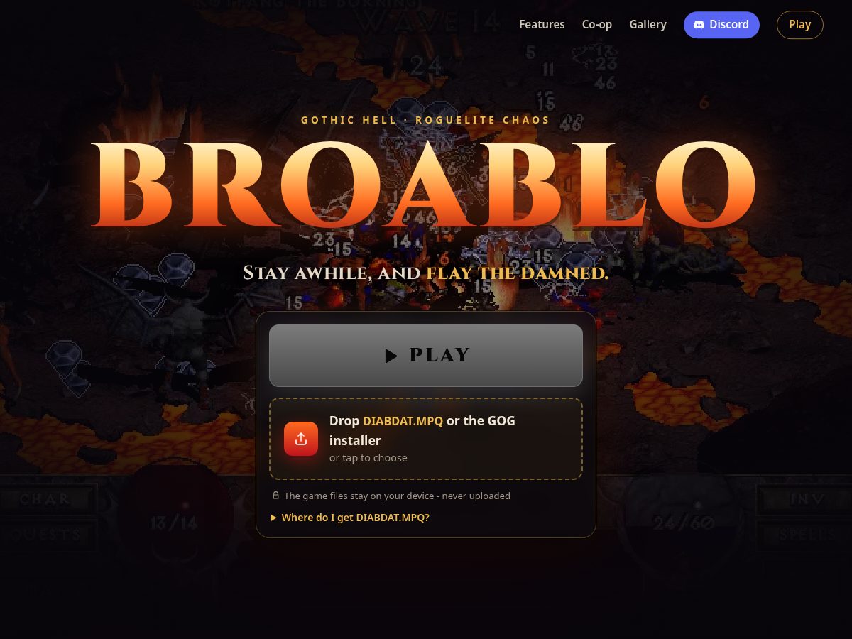 Landing-page snapshot of broab.lol