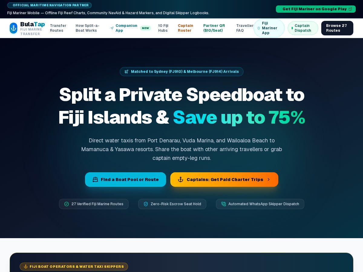 Landing-page snapshot of bulatap.com