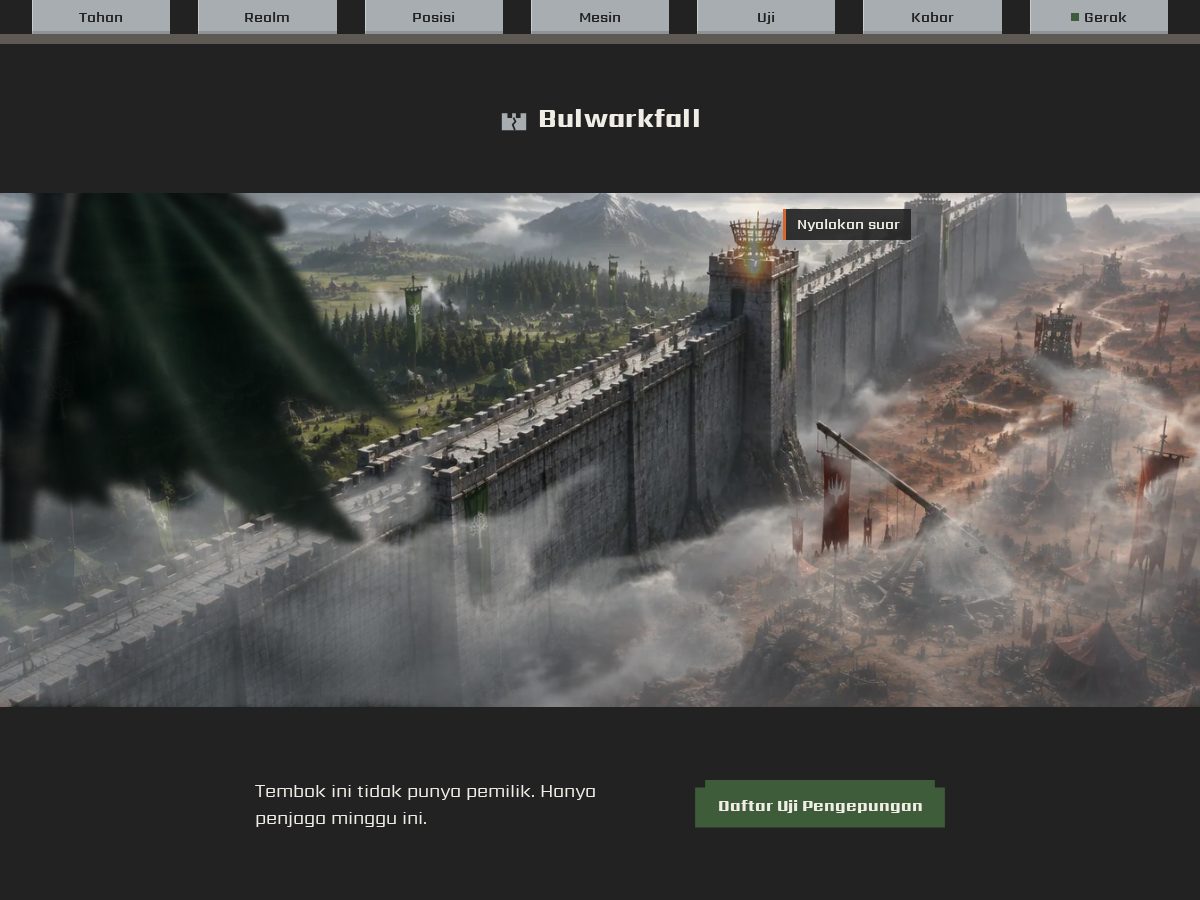 Landing-page snapshot of bulwarkfall.com
