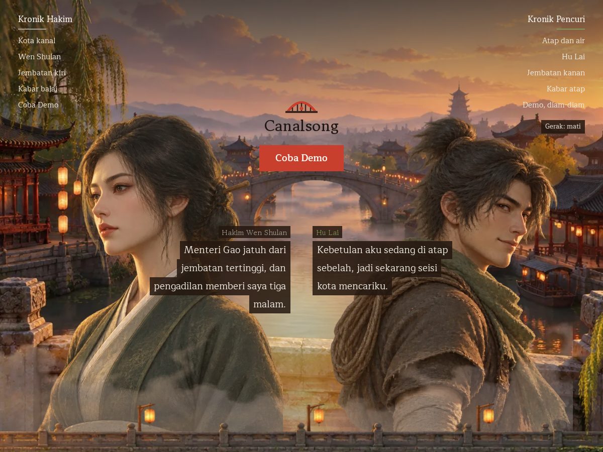 Landing-page snapshot of canalsong.com