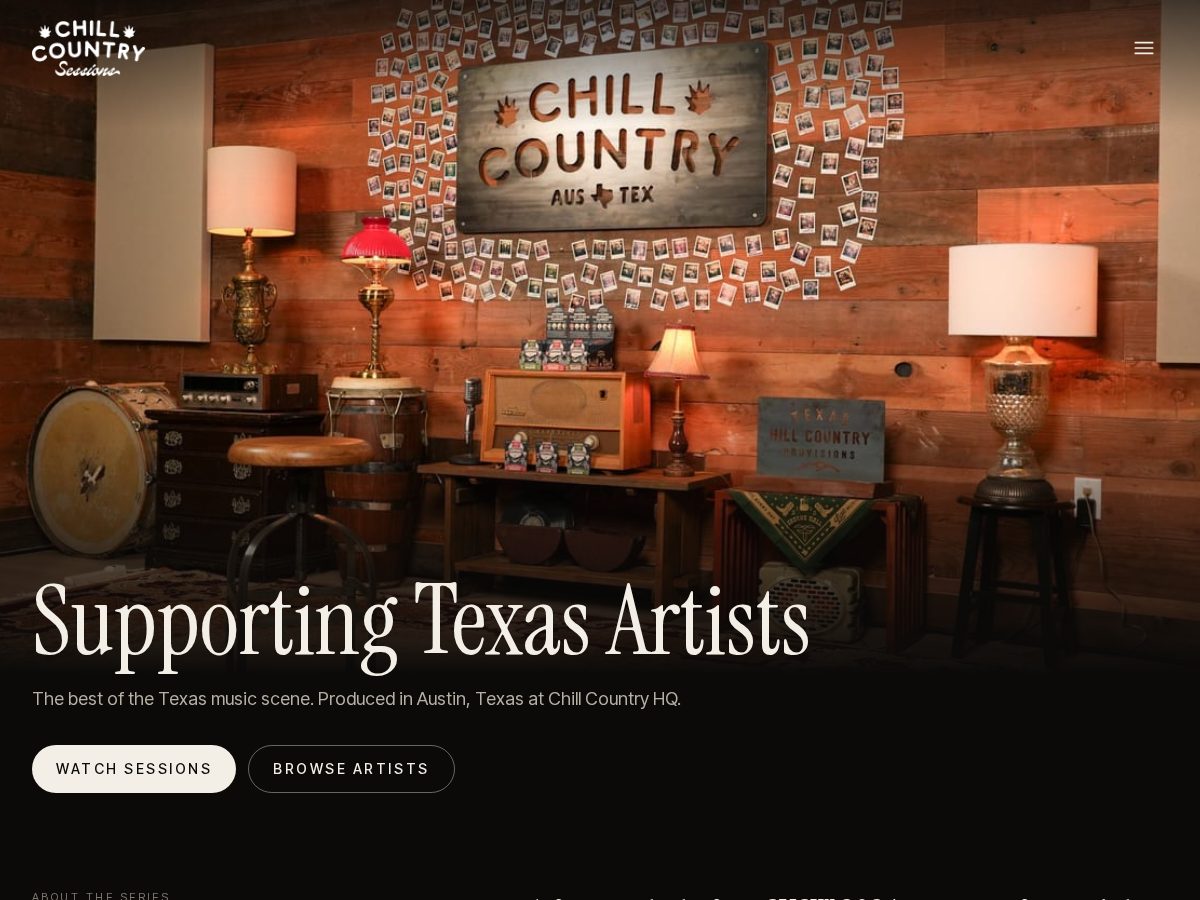 Landing-page snapshot of chillcountrysessions.com