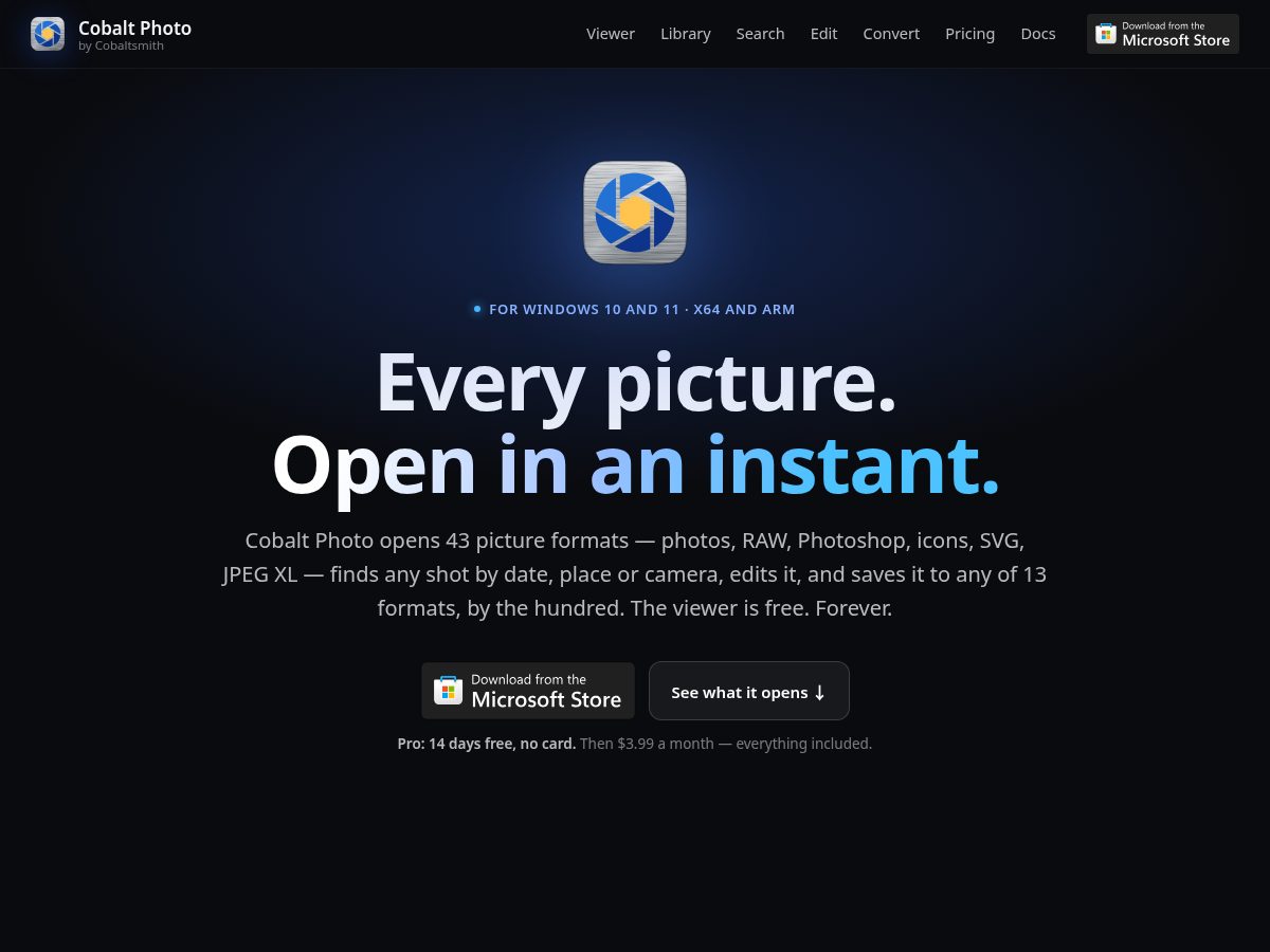 Landing-page snapshot of cobaltsmith.com