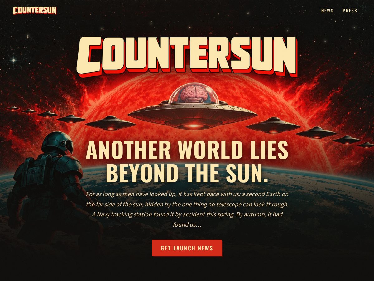 Landing-page snapshot of countersungame.com