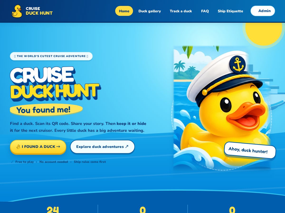 Landing-page snapshot of cruiseduckhunt.com