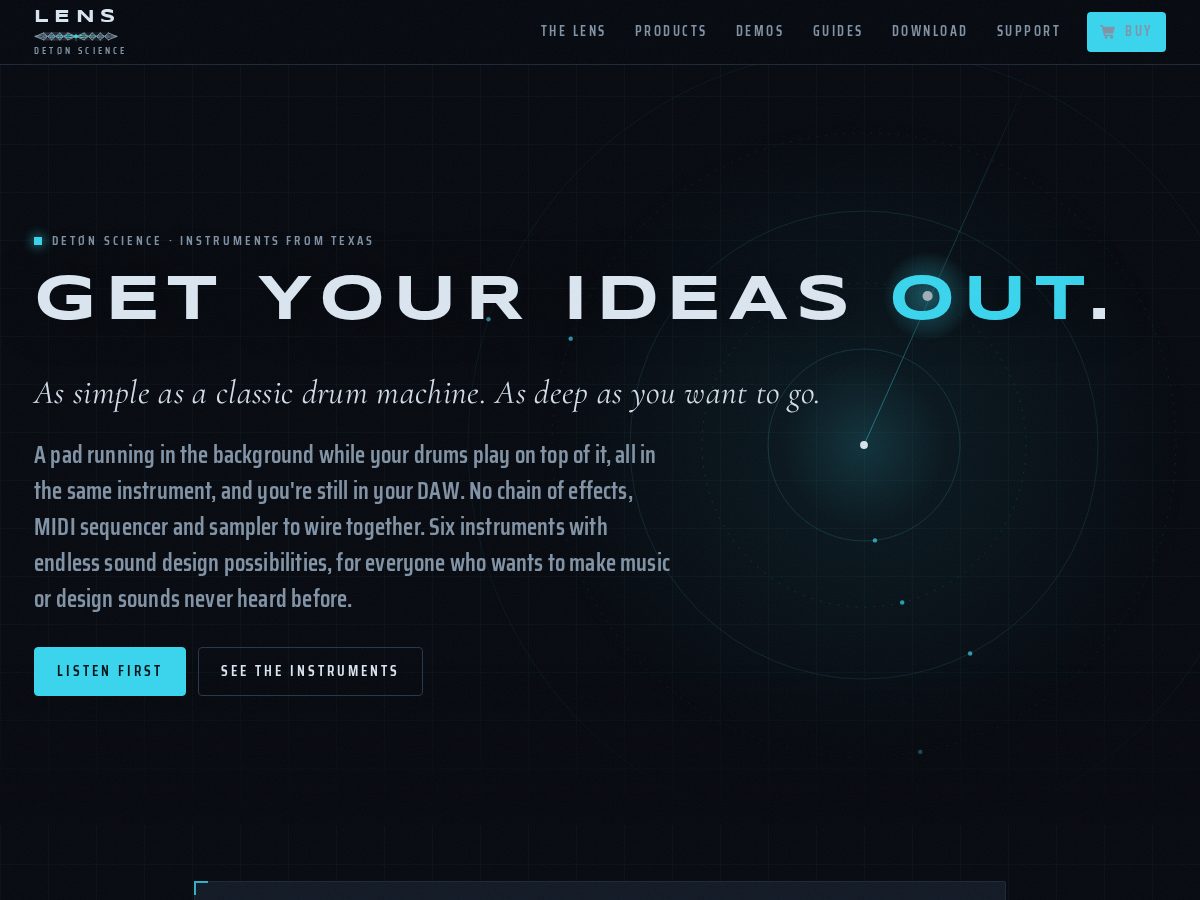 Landing-page snapshot of detonscience.com