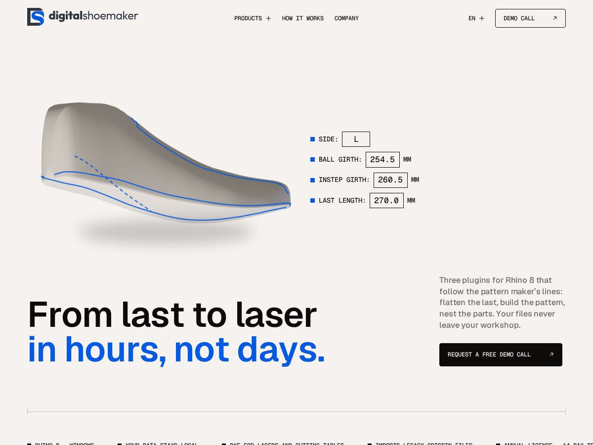 Landing-page snapshot of digitalshoemaker.com