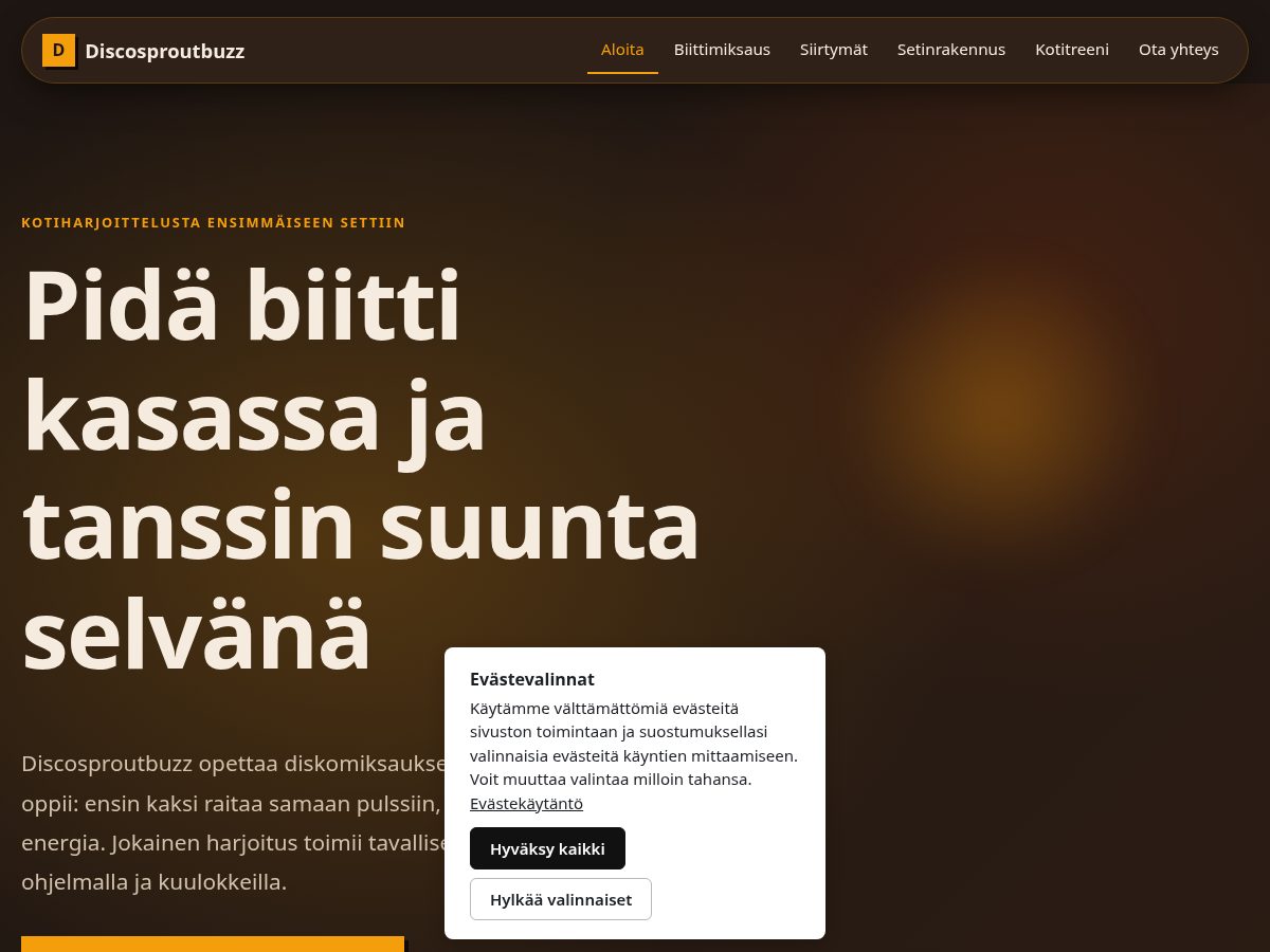 Landing-page snapshot of discosproutbuzz.courses