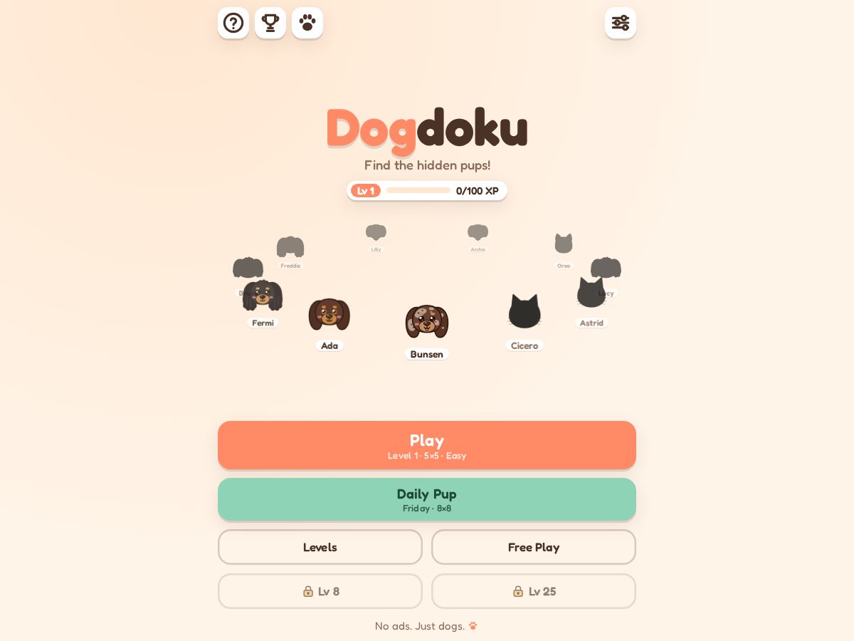 Landing-page snapshot of dogdoku.app