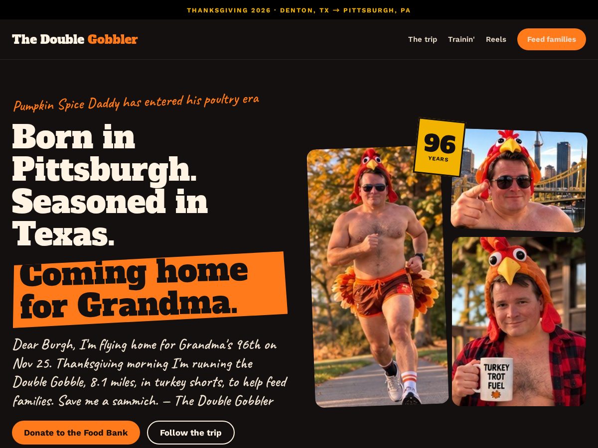 Landing-page snapshot of doublegobbler.com