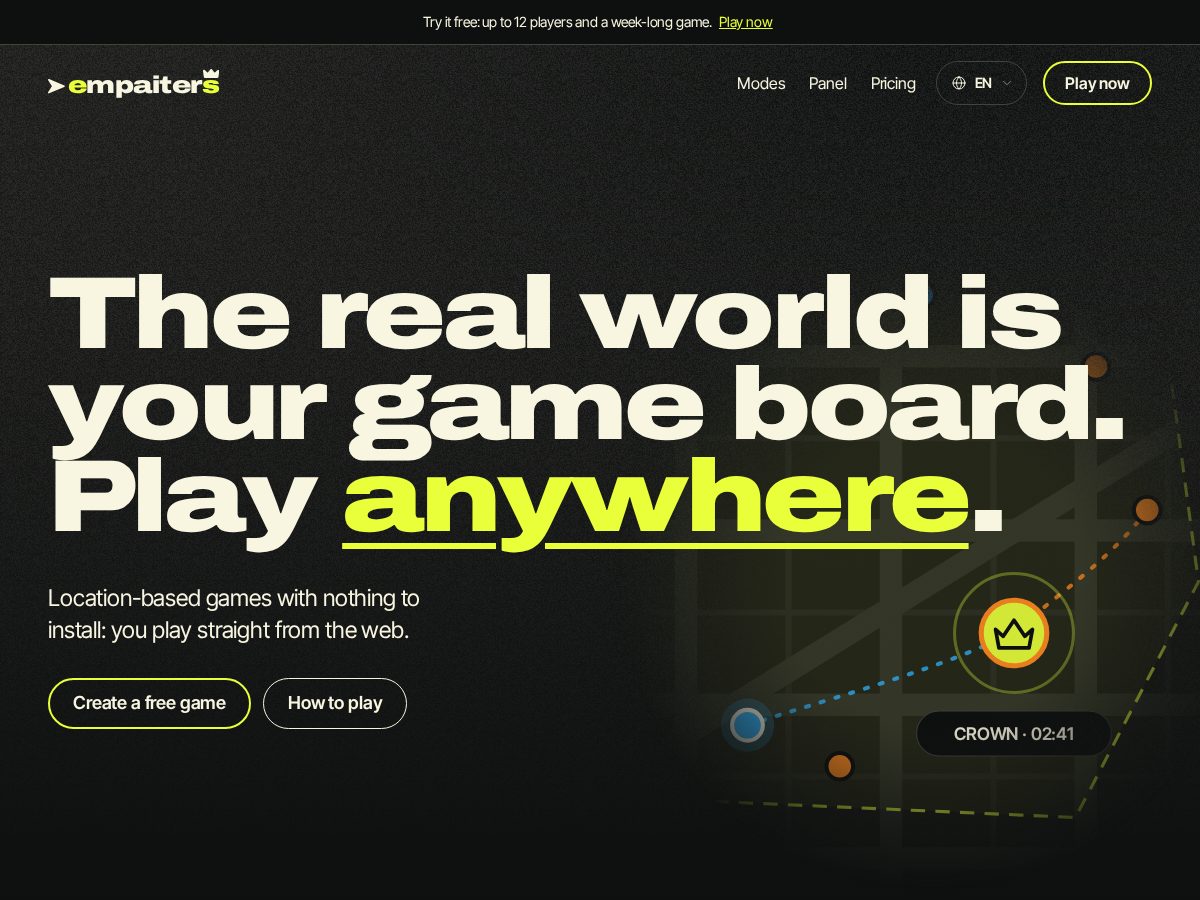 Landing-page snapshot of empaiters.com