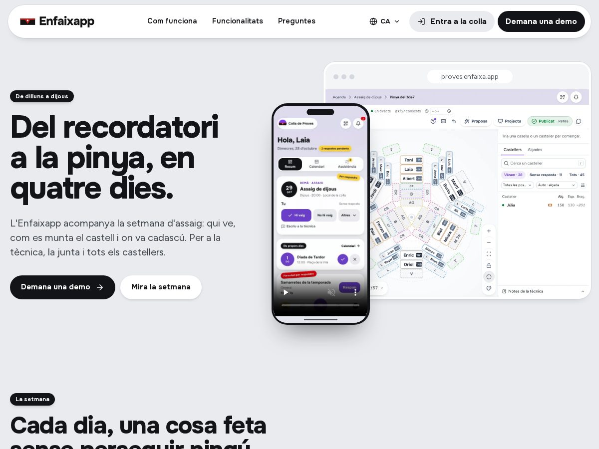 Landing-page snapshot of enfaixa.app