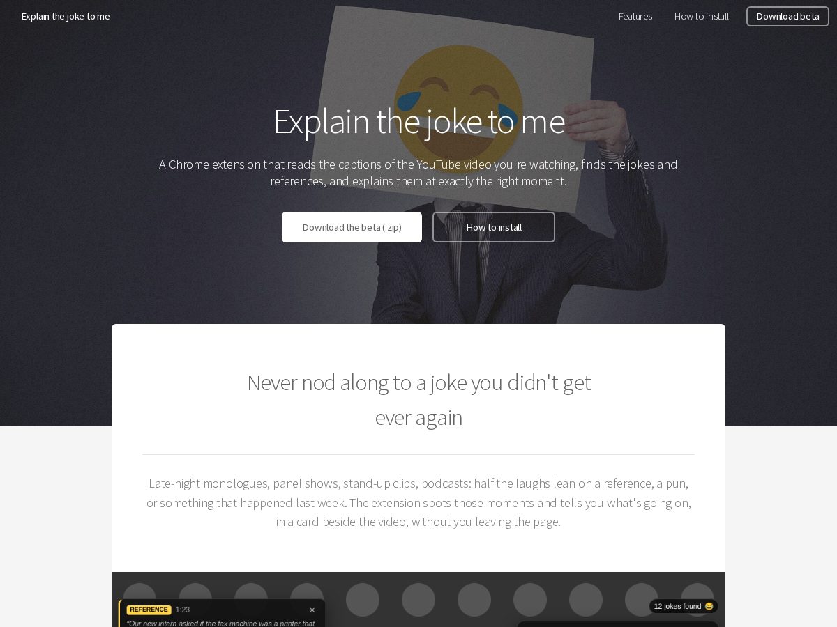 Landing-page snapshot of explainthis.video