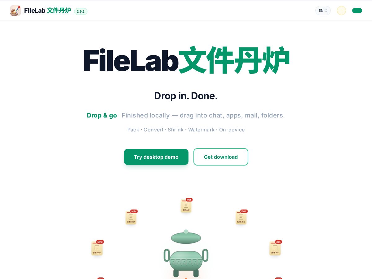 Landing-page snapshot of filelab.top