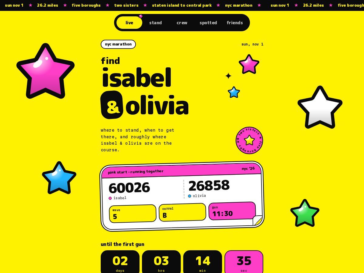Landing-page snapshot of find-isabel-and-olivia.com